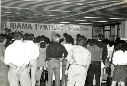 Celebração de missa de ação de graças pelo 1º aniversário do Ibama, em 23 de janeiro de 1990.