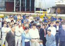 Solenidade de lançamento do navio de pesquisa Soloncy Moura, em 16 de Outubro de 1997 | Itajaí/SC