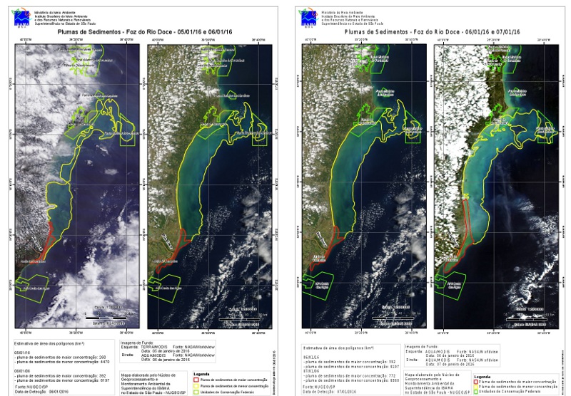 Mapa gerado pelo Ibama com imagens da NASA Foto: Ibama
