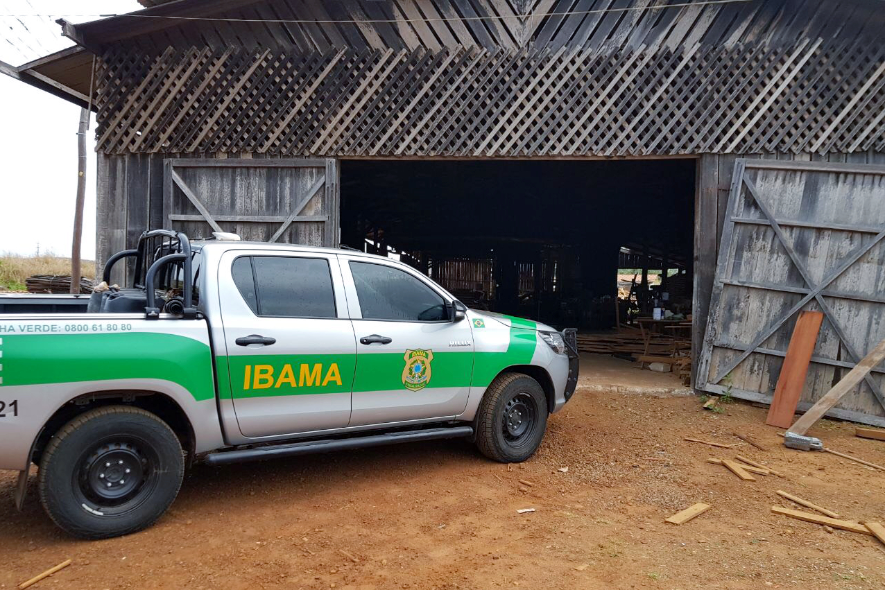 Agentes do Ibama fiscalizam empresa do setor madeireiro Foto: Ibama