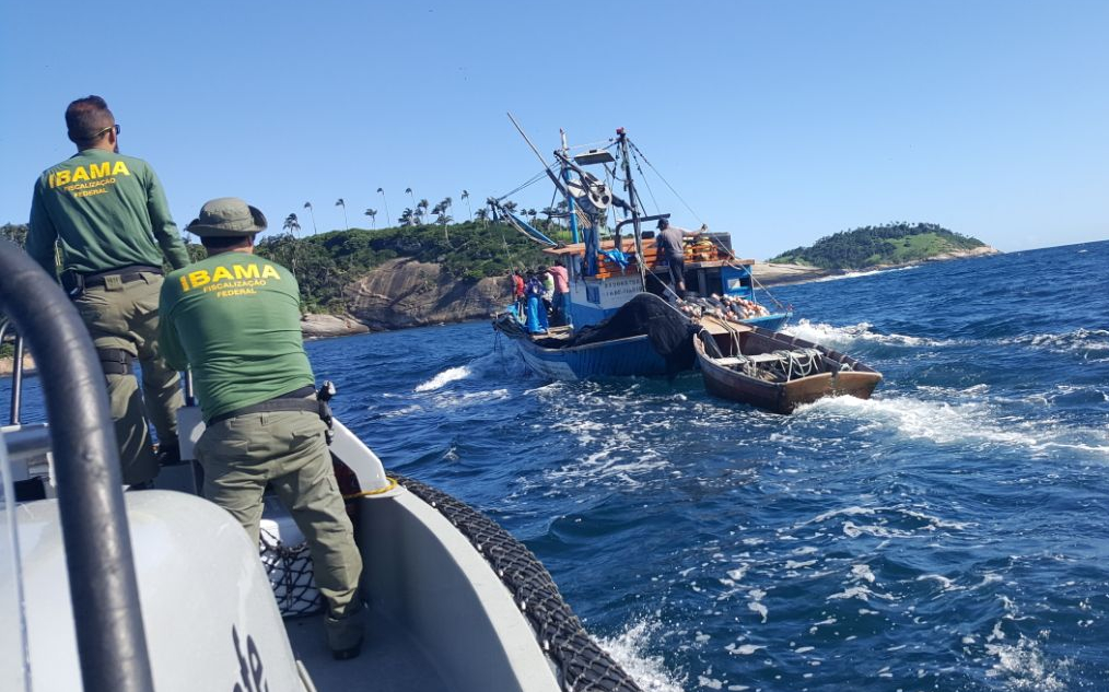 Ibama realiza operação de combate à pesca ilegal na Baía de Sepetiba Foto: Ibama
