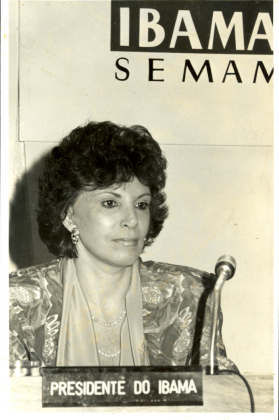 Maria Tereza de Jorge Pádua, Presidente do Ibama, no ano de 1992